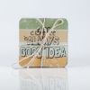 Pack of 4 Rubber Coasters - coffee theme