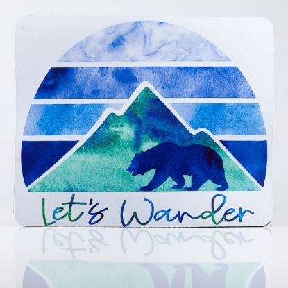 Rectangular rubber mouse pad - let’s wander