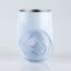 White Double Wall Stainless Steel Wine Tumbler - custom artwork