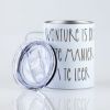 Double Wall Stainless Steel Coffee Mug - Avonture is die beste manier om te leer (back)