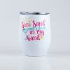 Double Wall Stainless Steel Wine Tumbler - Sun, sand and a drink in my hand