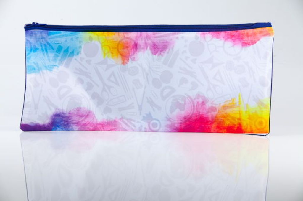 Large Pencil Case - Watercolour Back to School theme