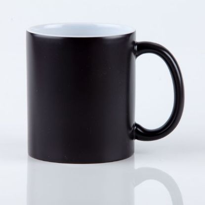Colour Changing Coffee Mug - Black - custom artwork