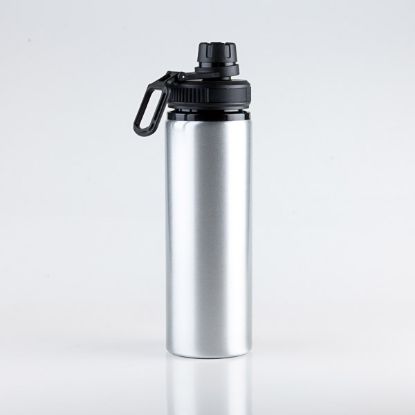 Silver Double Layered Aluminium Water Bottle 850ml - custom artwork