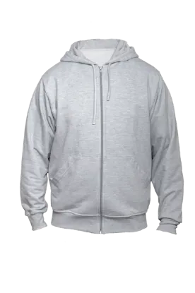 Fleece hoodie zip melange